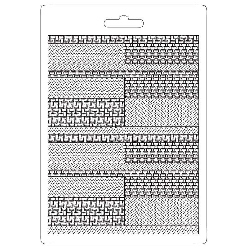 Stamperia Soft Maxi Mould A5-Textile Pattern, Bauhaus