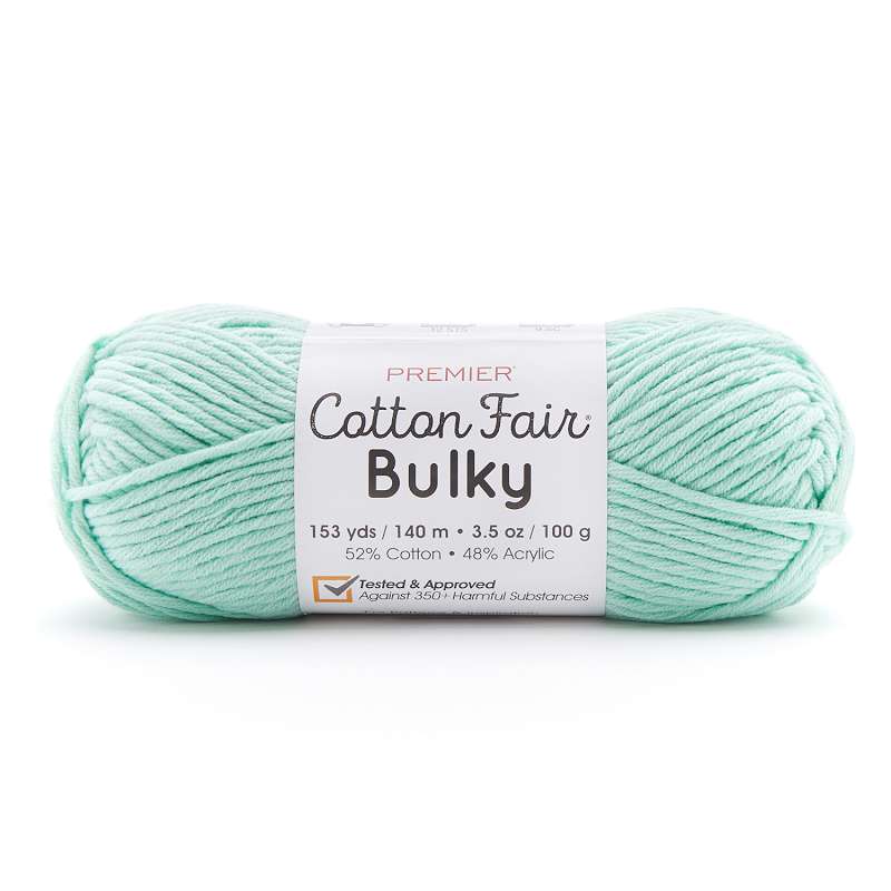 Premier Yarns Cotton Fair Bulky Yarn - Solid-Seafoam