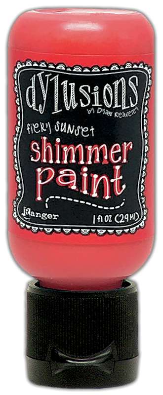 Dylusions Shimmer Paint 1oz-Fiery Sunset