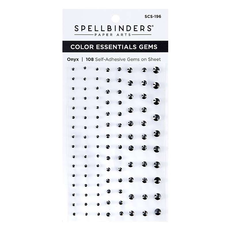 Spellbinders Color Essentials Gems 108/Pkg-Onyx