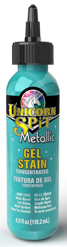 Unicorn Spit Sparkling Wood Stain & Glaze 4oz-Metallic Poseidon