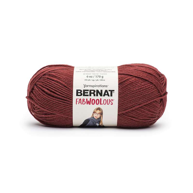 Bernat Fabwoolous Yarn-Red Brick