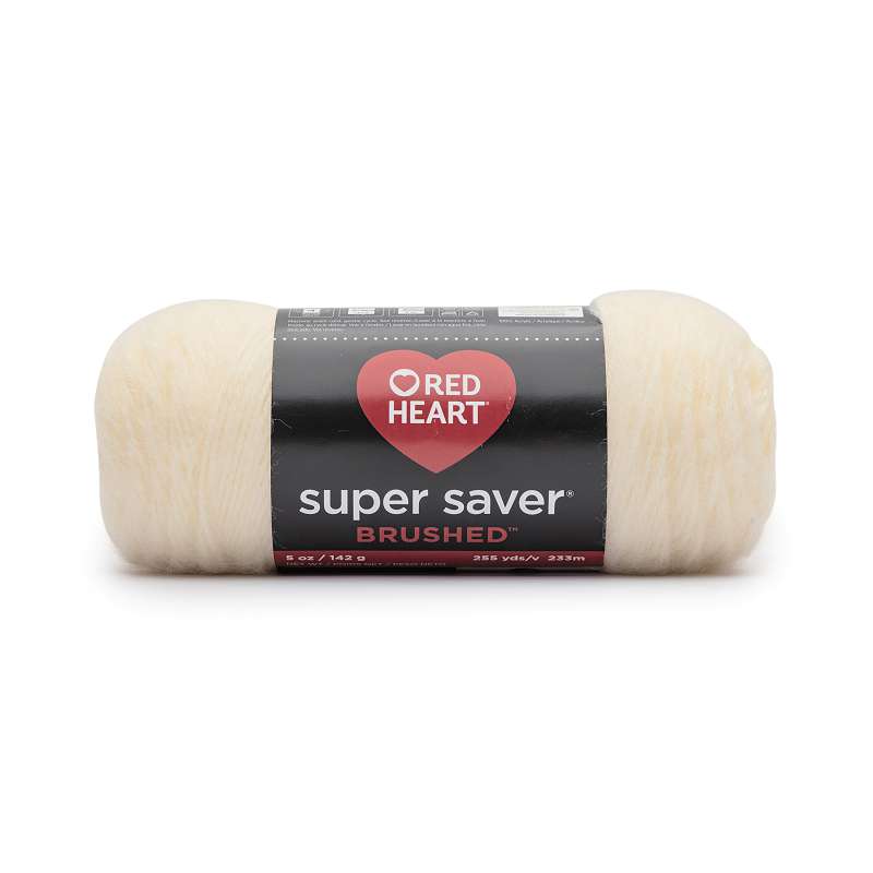 Red Heart Super Saver Brushed Yarn-Cream