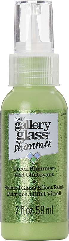 FolkArt Gallery Glass Paint 2oz-Shimmer Green