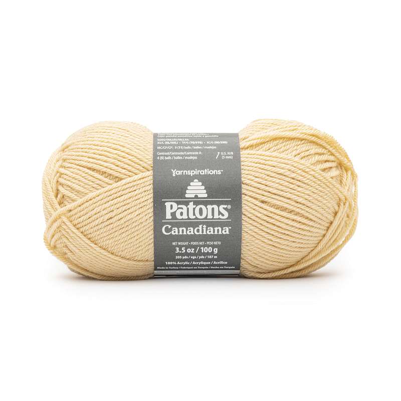 Patons Canadiana Yarn - Solids-Pale Yellow