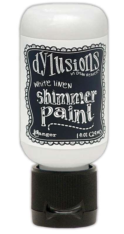 Dylusions Shimmer Paint 1oz-White Linen
