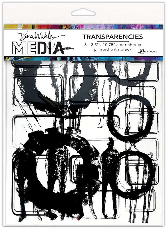Dina Wakley Media Transparencies 8.5"X10.75" 2/Pkg-Frames & Figures Set 1