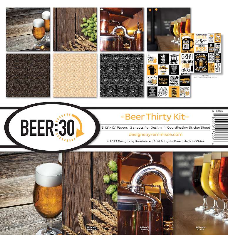 Reminisce Collection Kit 12"X12"-Beer Thirty