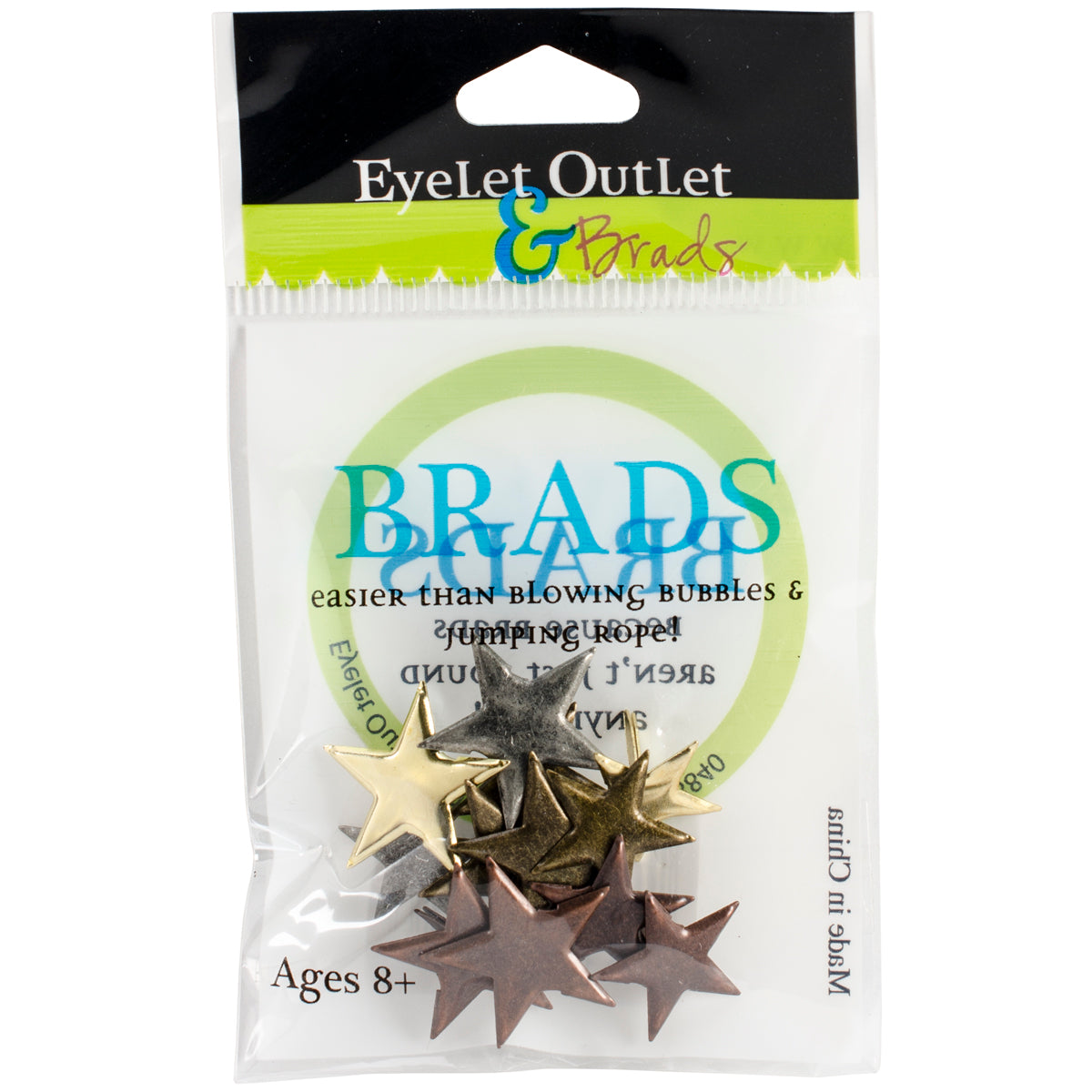 Eyelet Outlet Shape Brads 12/Pkg Star