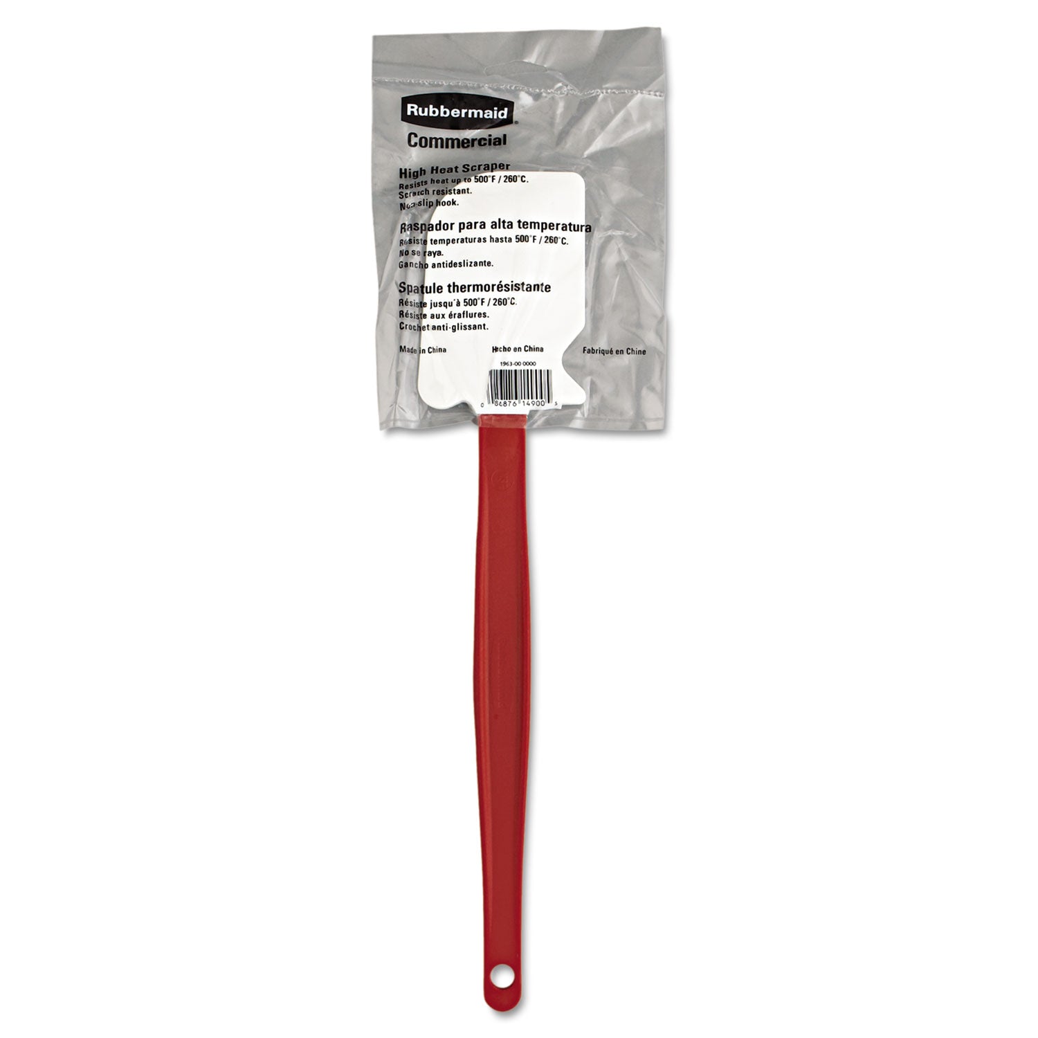 Rubbermaid® Commercial High-Heat Cook's Scraper, 13 1/2", Red/White