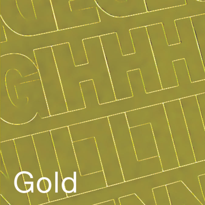 Permanent Adhesive Vinyl Letters & Numbers 3" 160/Pkg Gold