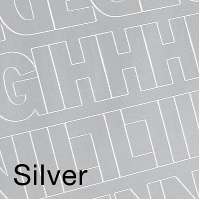Permanent Adhesive Vinyl Letters & Numbers 2" 167/Pkg Silver