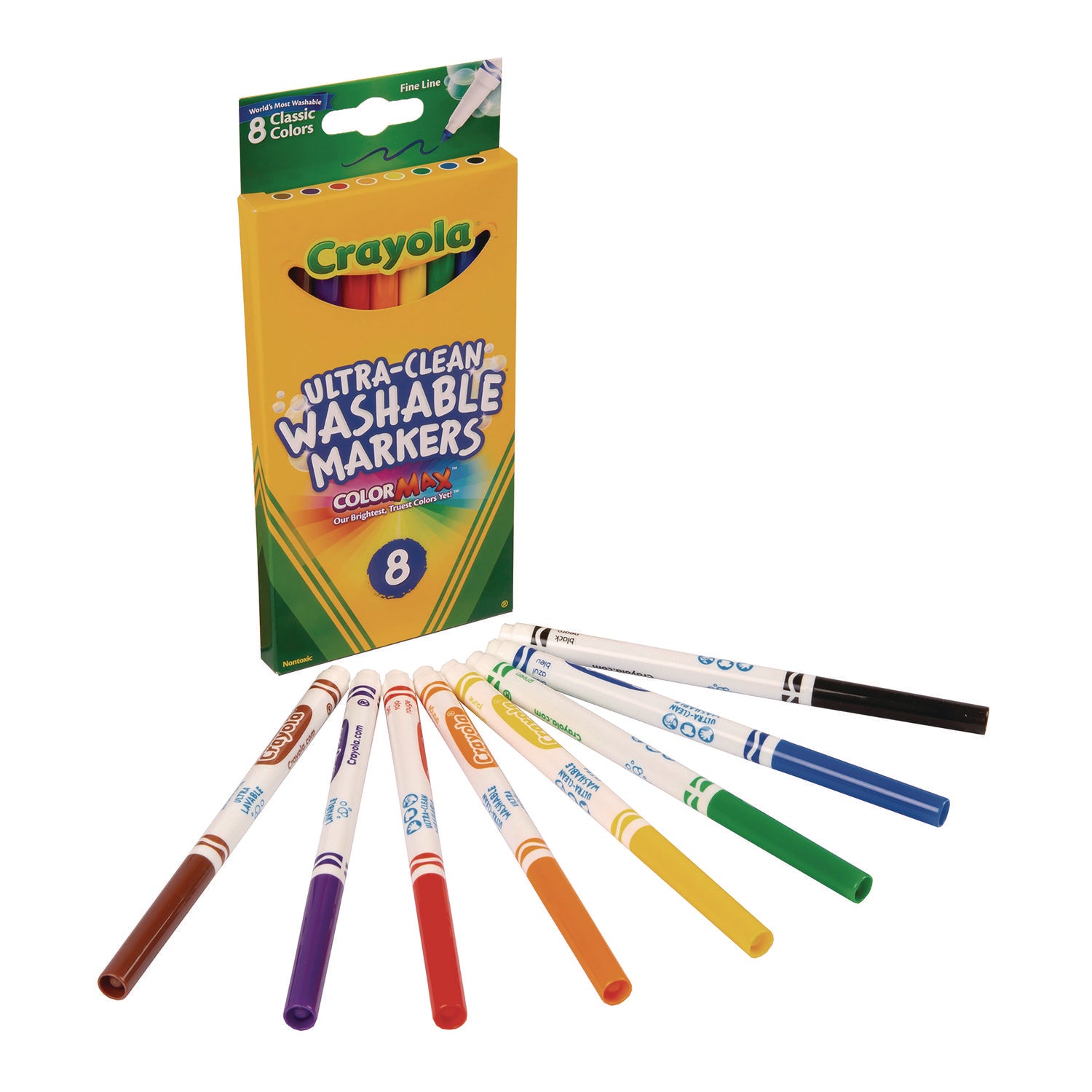 Crayola Fine Line Washable Markers Classic Colors 8/Pkg