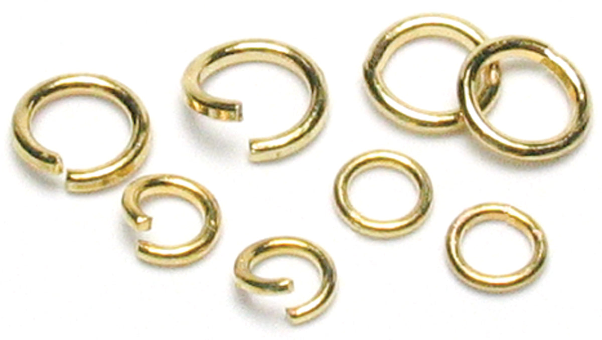 Jewelry Basics Metal Findings 400/Pkg Antique Gold Jump Rings 4mm To 6mm