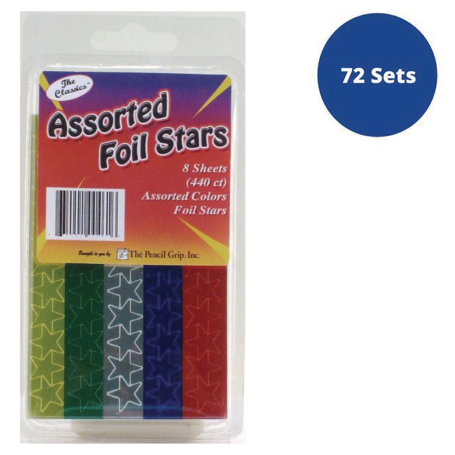 Foil Star Stickers 440/Pkg Assorted