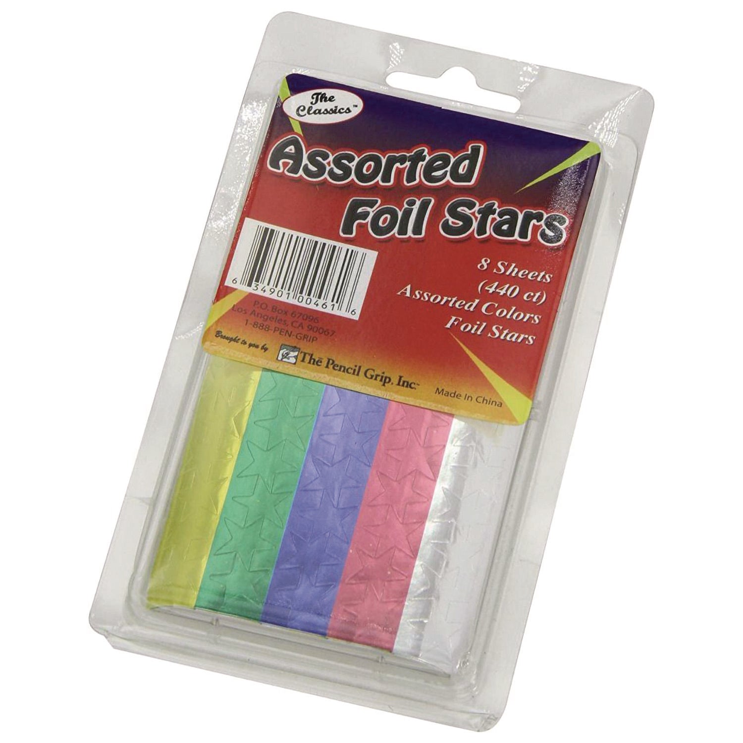 Foil Star Stickers 440/Pkg Assorted