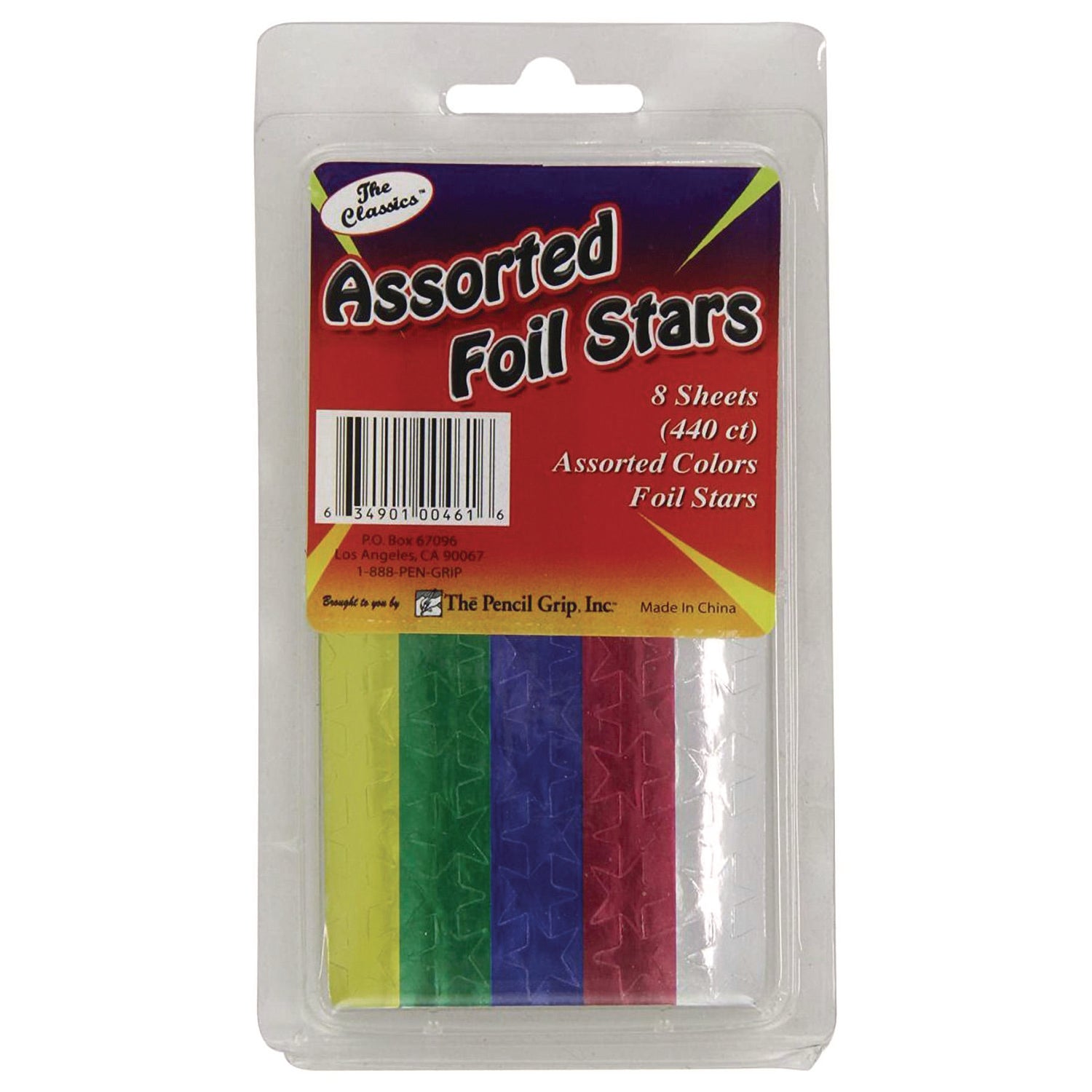 Foil Star Stickers 440/Pkg Assorted