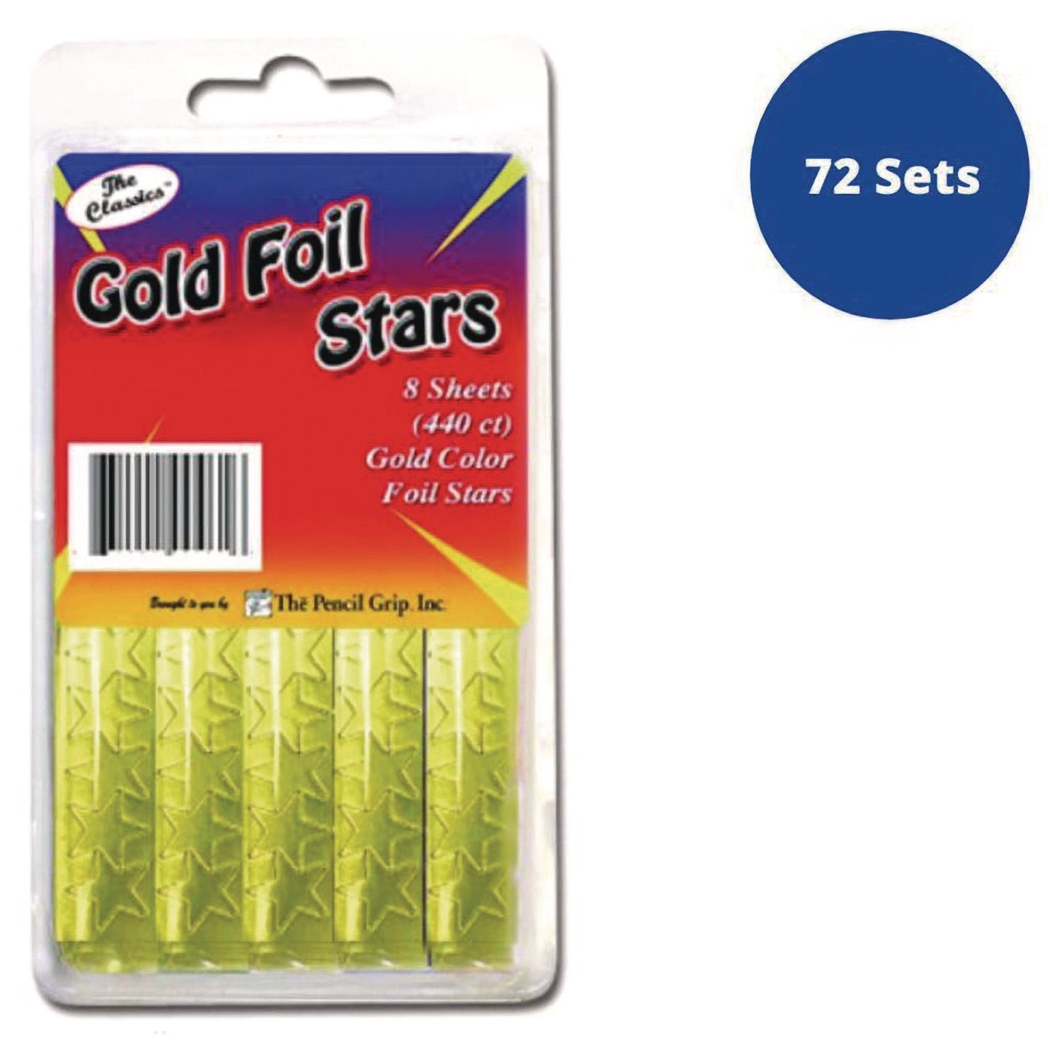 Foil Star Stickers 440/Pkg Gold
