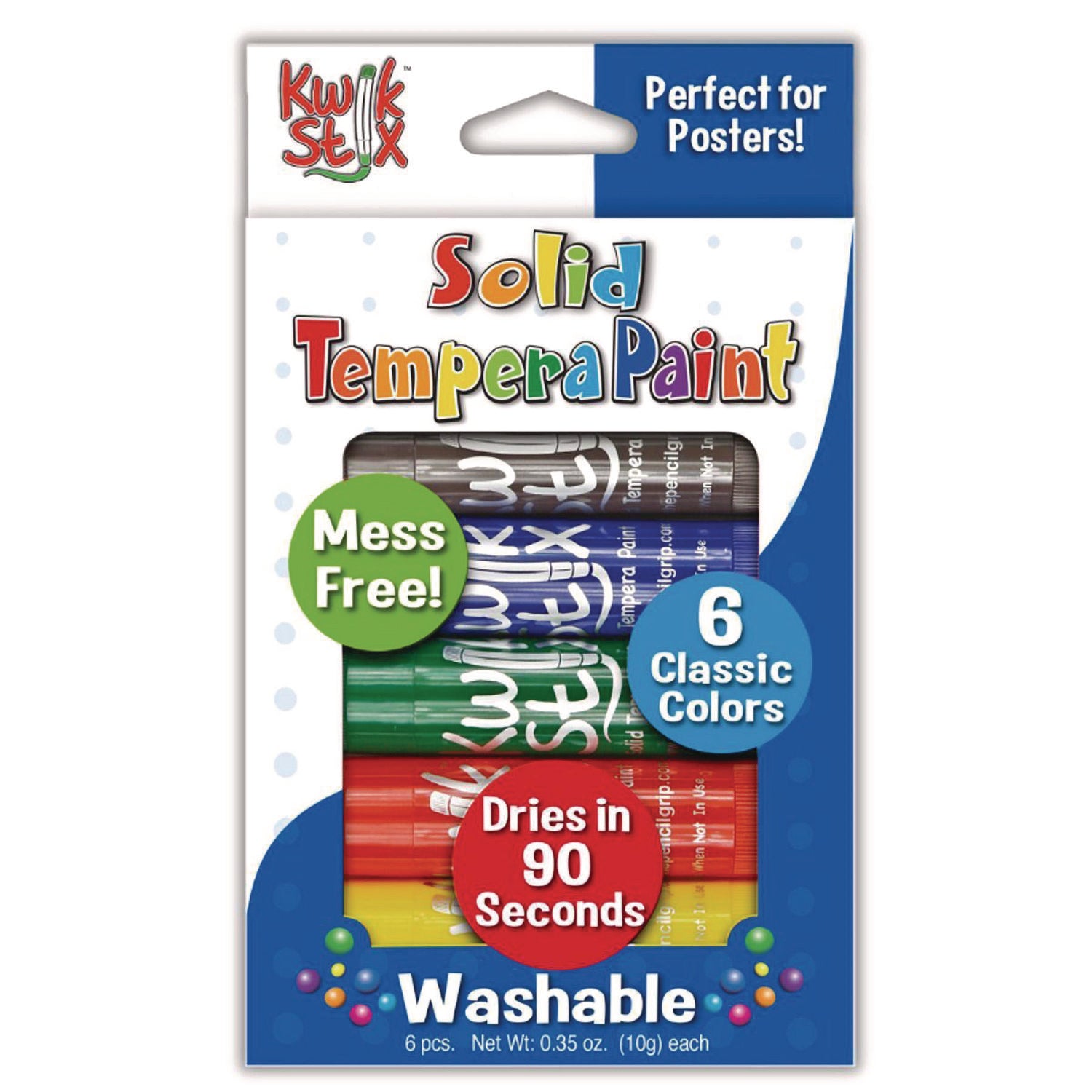Kwik Stix Tempera Paint 6/Pkg Classic Assorted