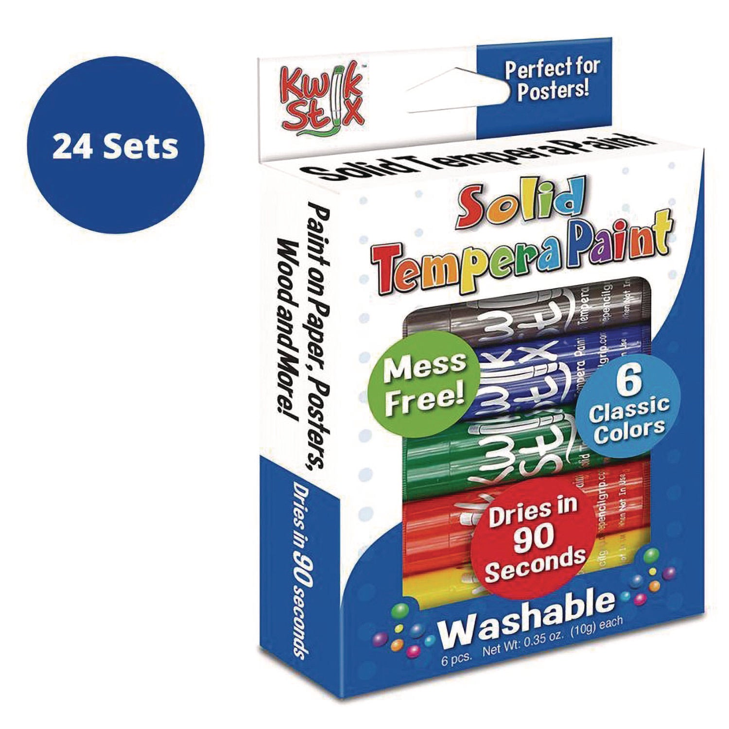 Kwik Stix Tempera Paint 6/Pkg Classic Assorted