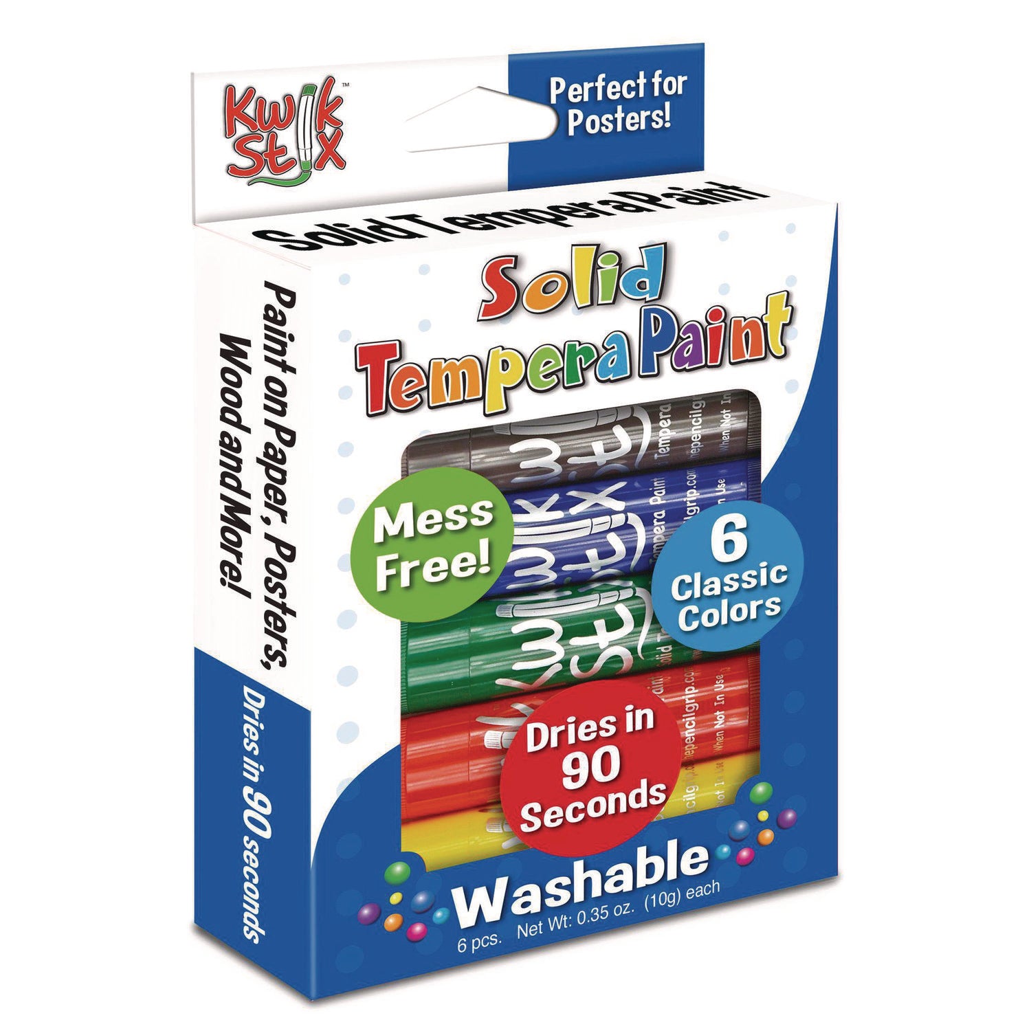 Kwik Stix Tempera Paint 6/Pkg Classic Assorted