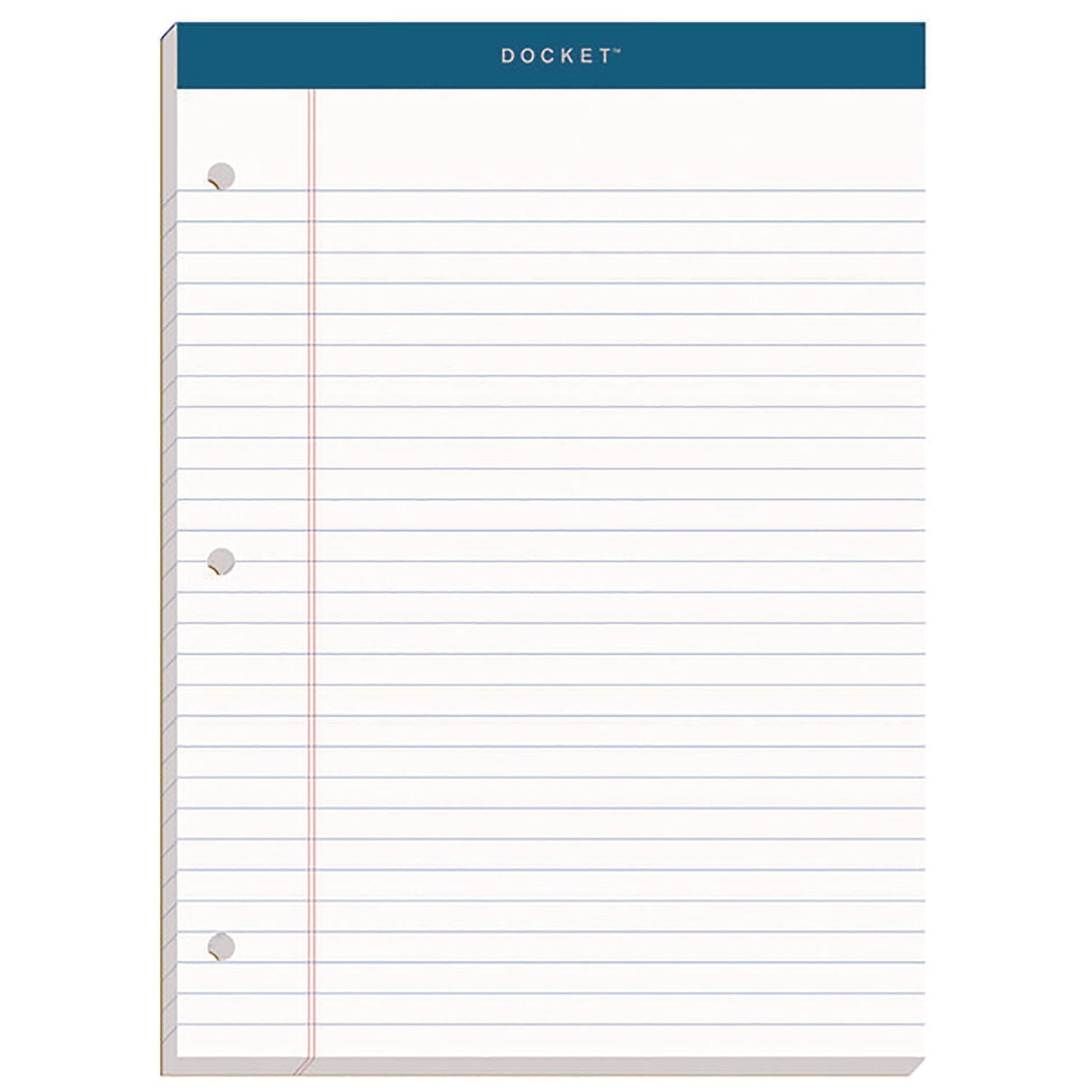 TOPS™ Double Docket Writing Pad, 8 1/2 x 11 3/4, Legal/Wide, White, 100 Sheets