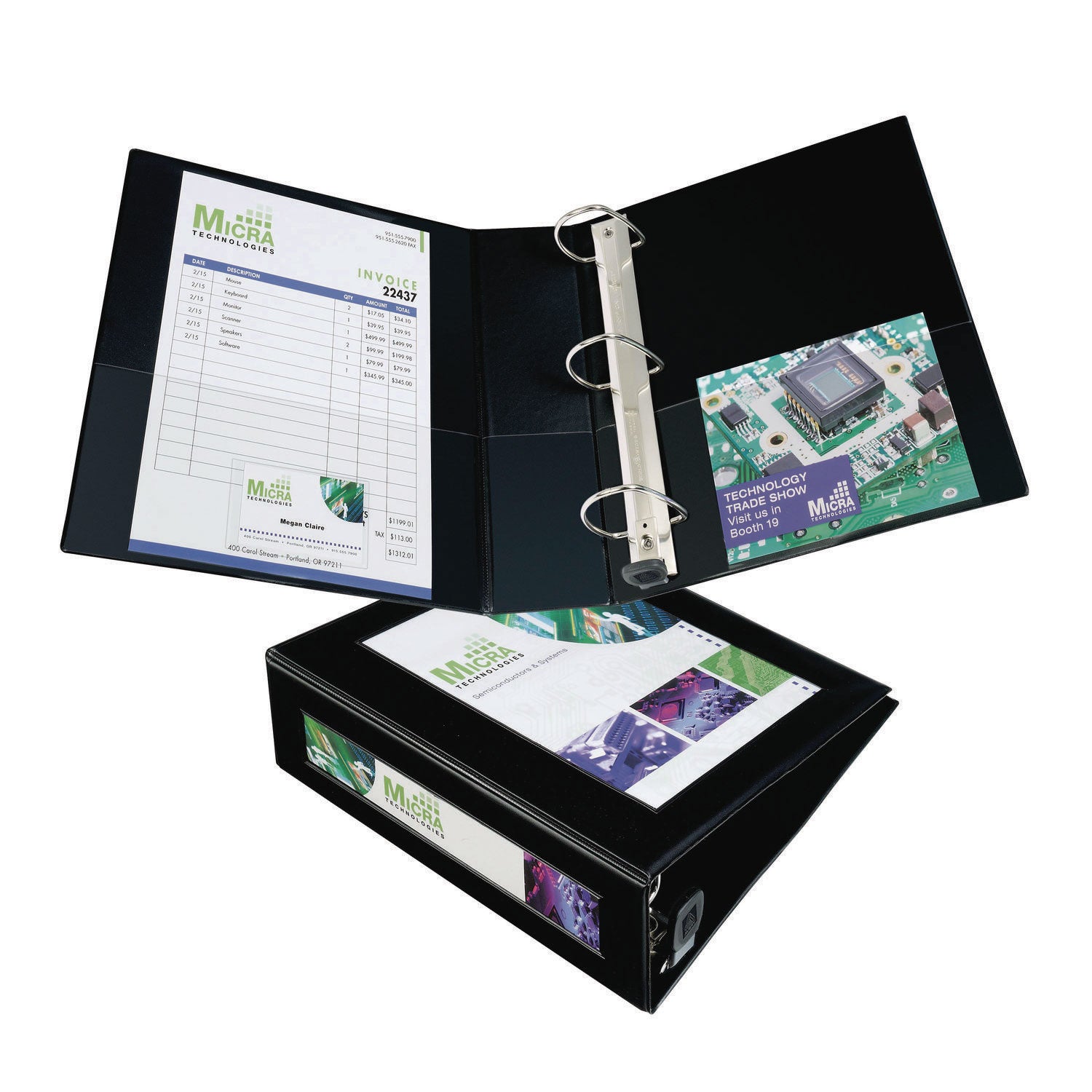 Avery® Framed View Heavy-Duty Binder w/Locking 1-Touch EZD Rings, 3" Cap, Black