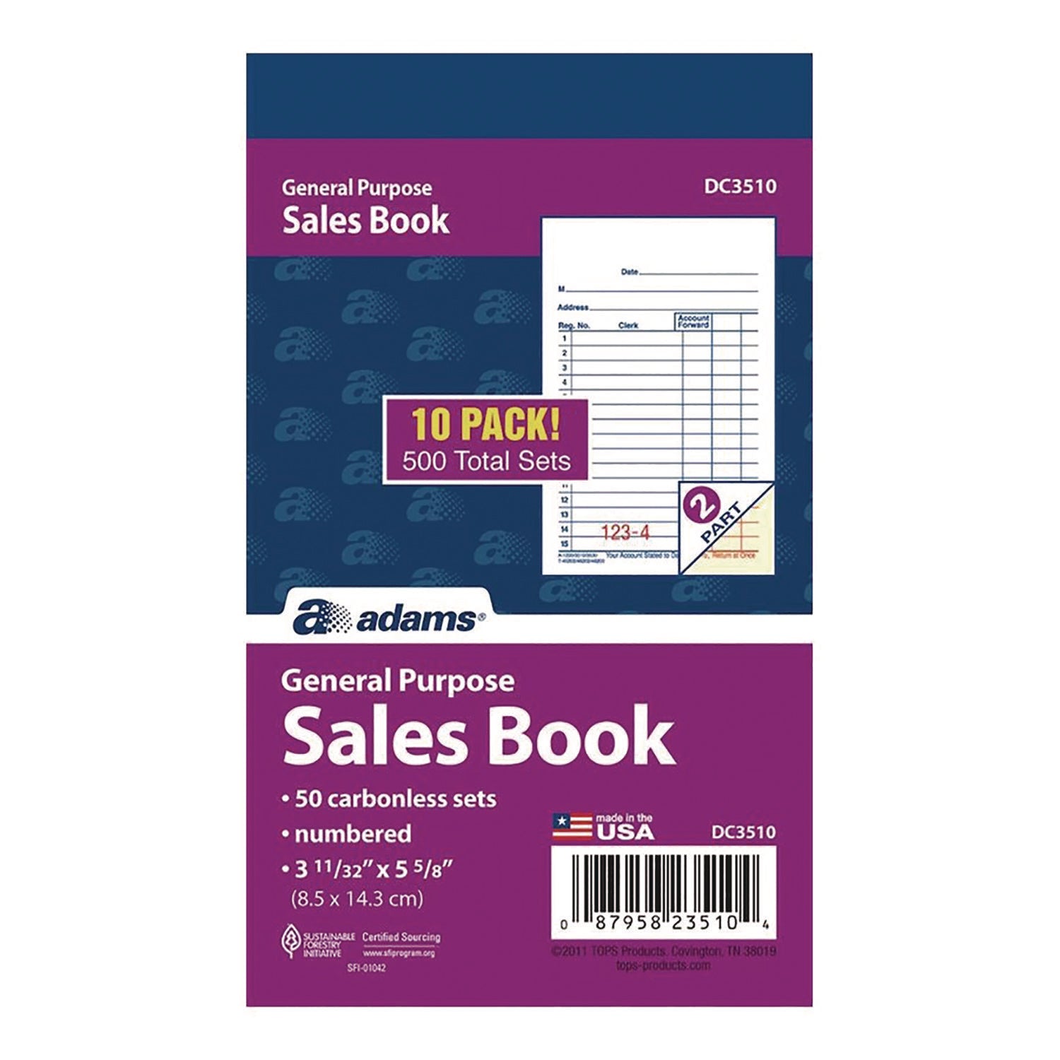 Carry Adams® Multipart General-Purpose Sales Pads