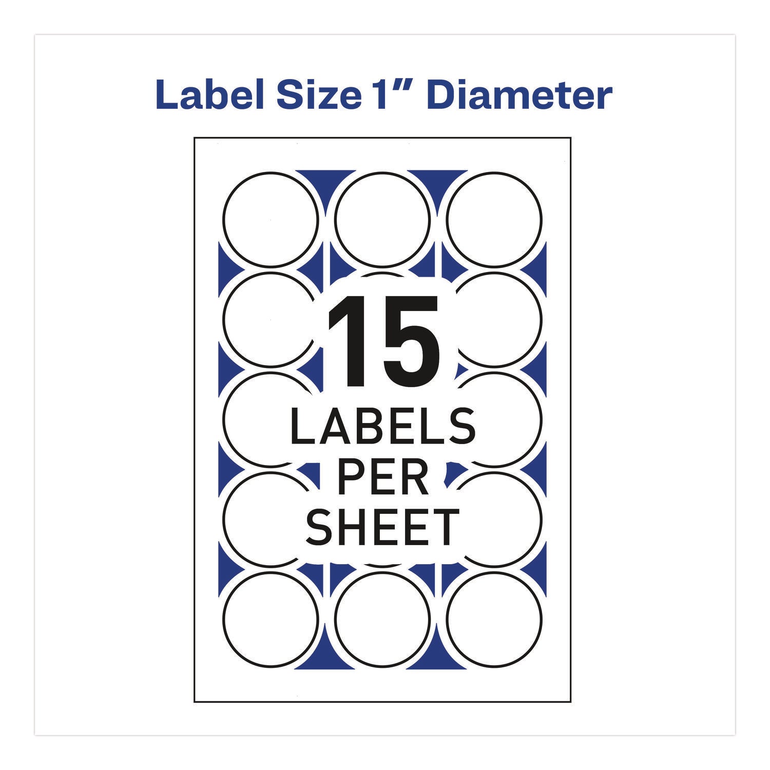 Avery® Printable Mailing Seals, 1" dia., White, 600/Pack