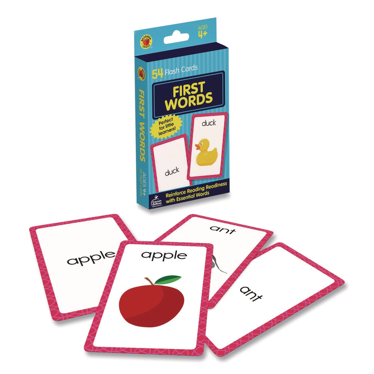 First Words Flash Cards, 3.25 x 5.25, Assorted Colors, 54 Cards