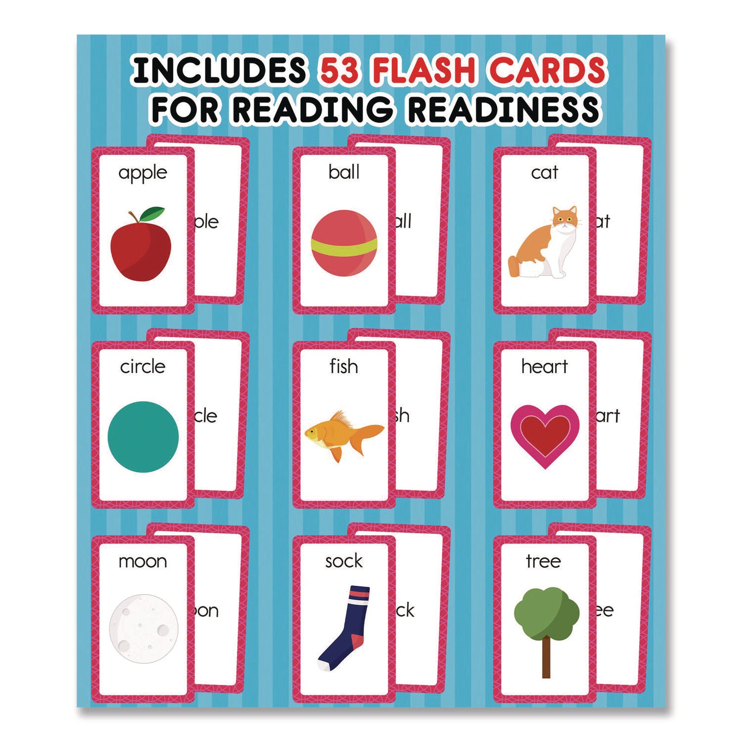 First Words Flash Cards, 3.25 x 5.25, Assorted Colors, 54 Cards