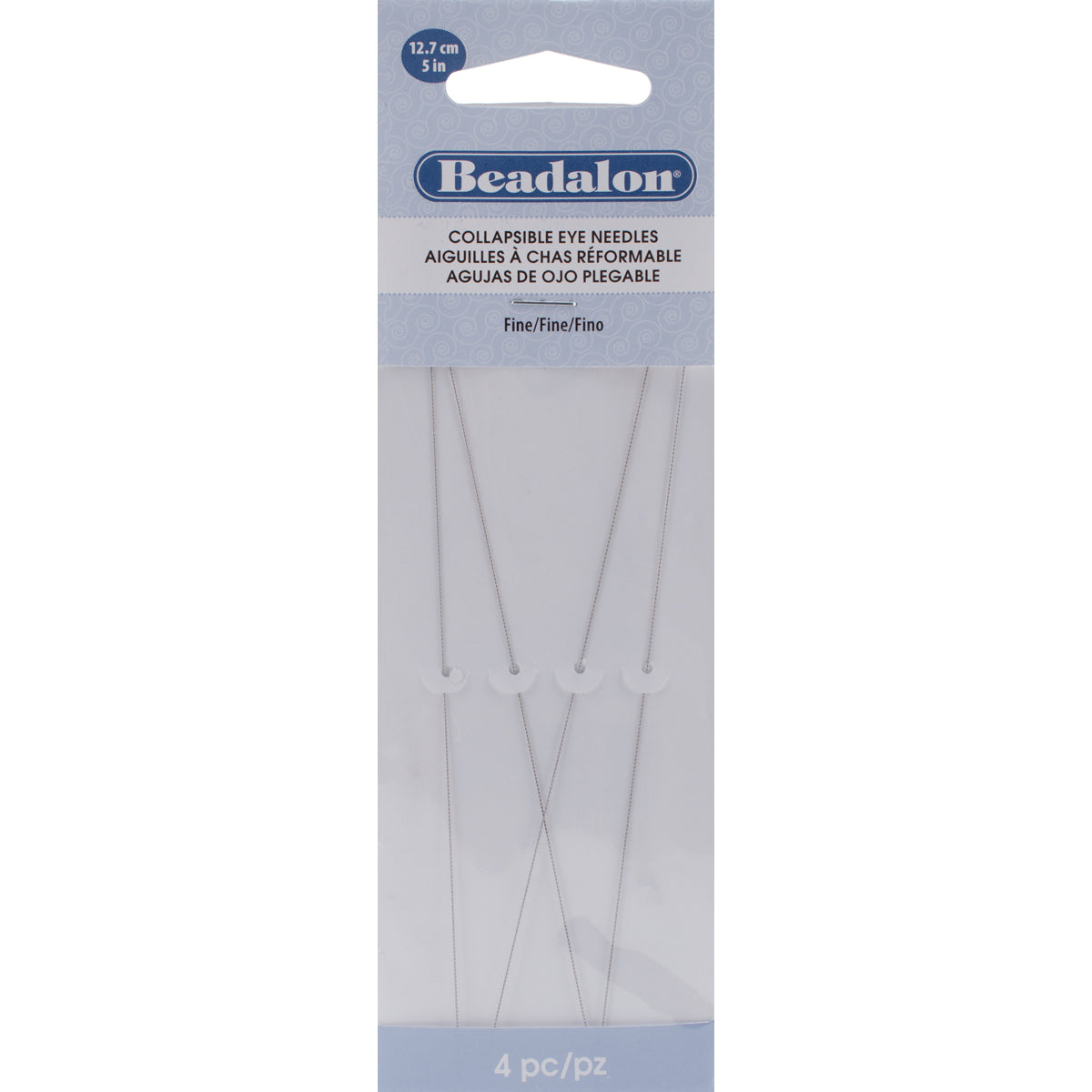 Collapsible Eye Needles 5" 4/Pkg Fine