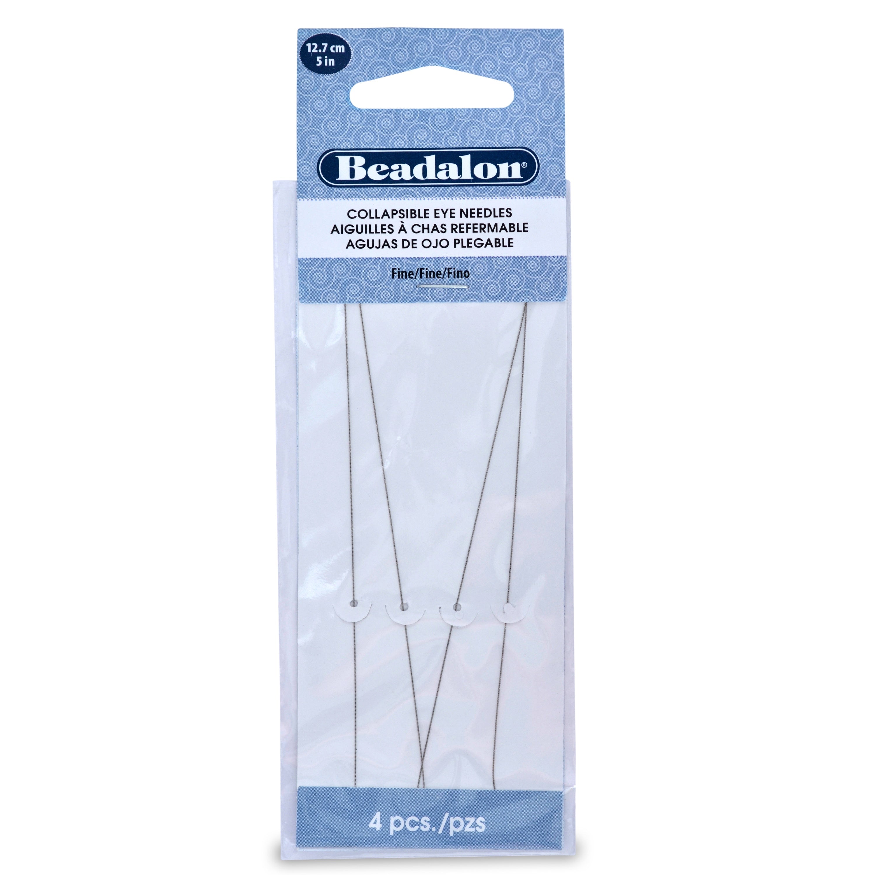Collapsible Eye Needles 5" 4/Pkg Fine