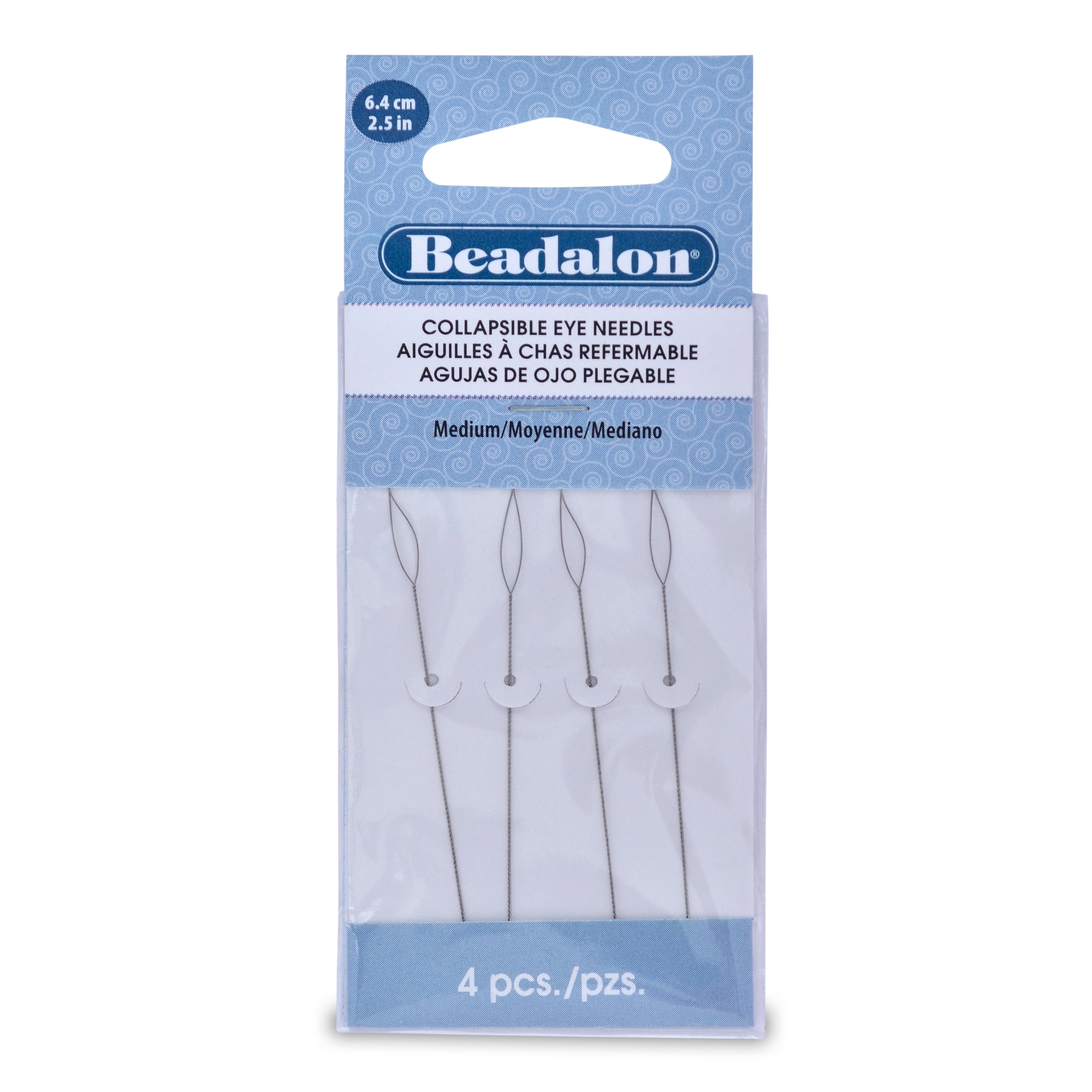 Collapsible Eye Needles 2.5" 4/Pkg Medium