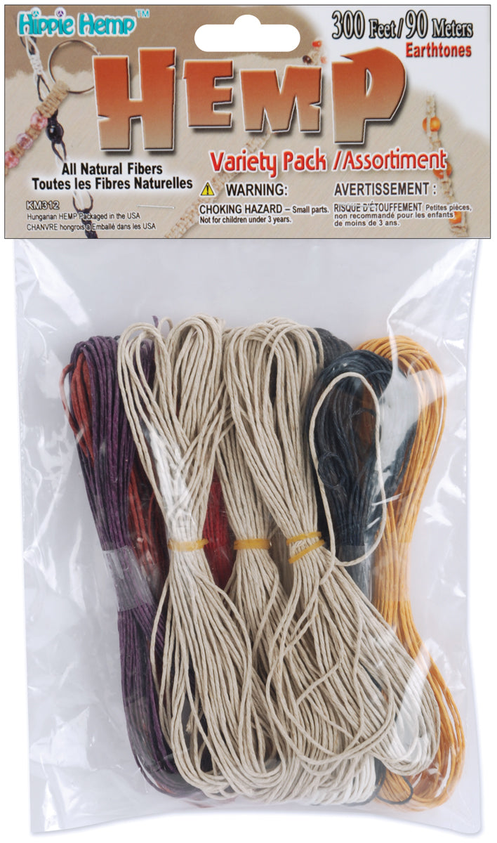 Hemp Cord Variety Pack 300' Earth Tones