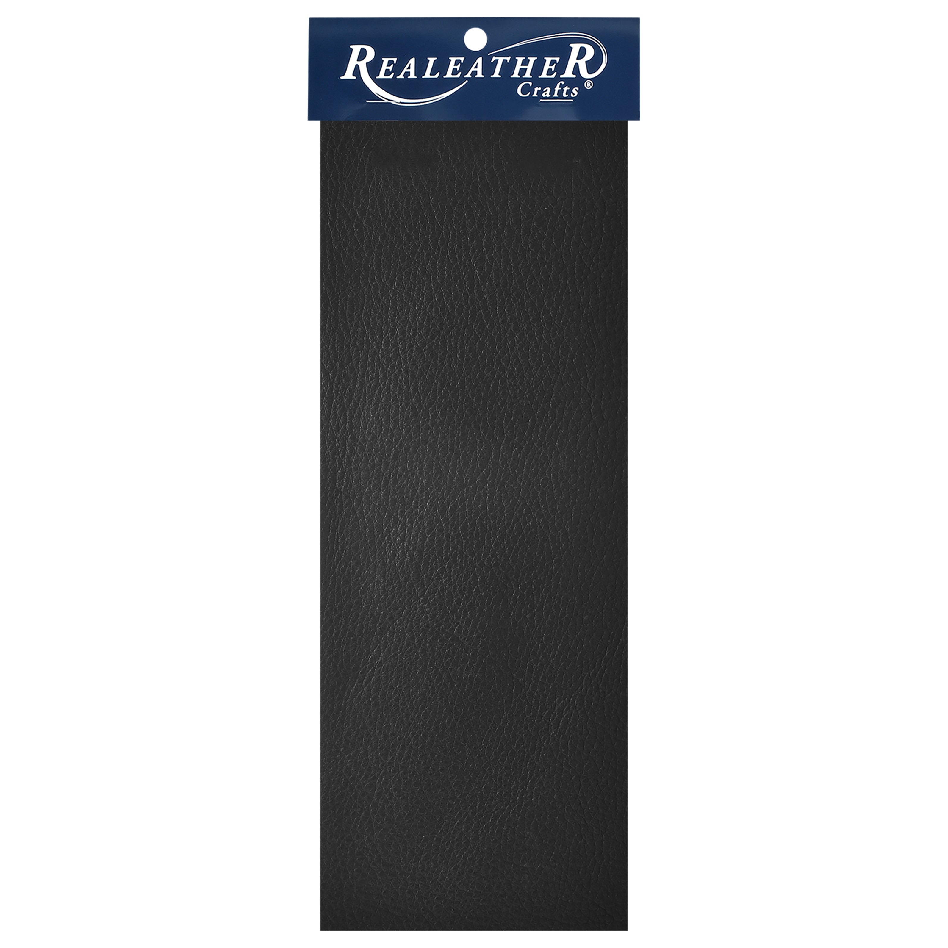 Realeather(R) Crafts Leather Trim Piece 9"X3"-Black