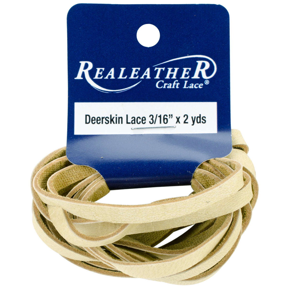 Deerskin Lace .1875"X2yd Packaged Buckskin