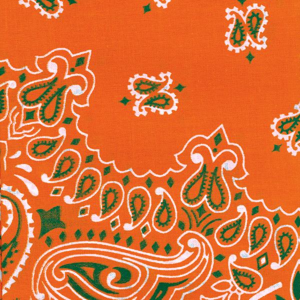 Hav-A-Hank Paisley Bandanna 22"X22" Orange