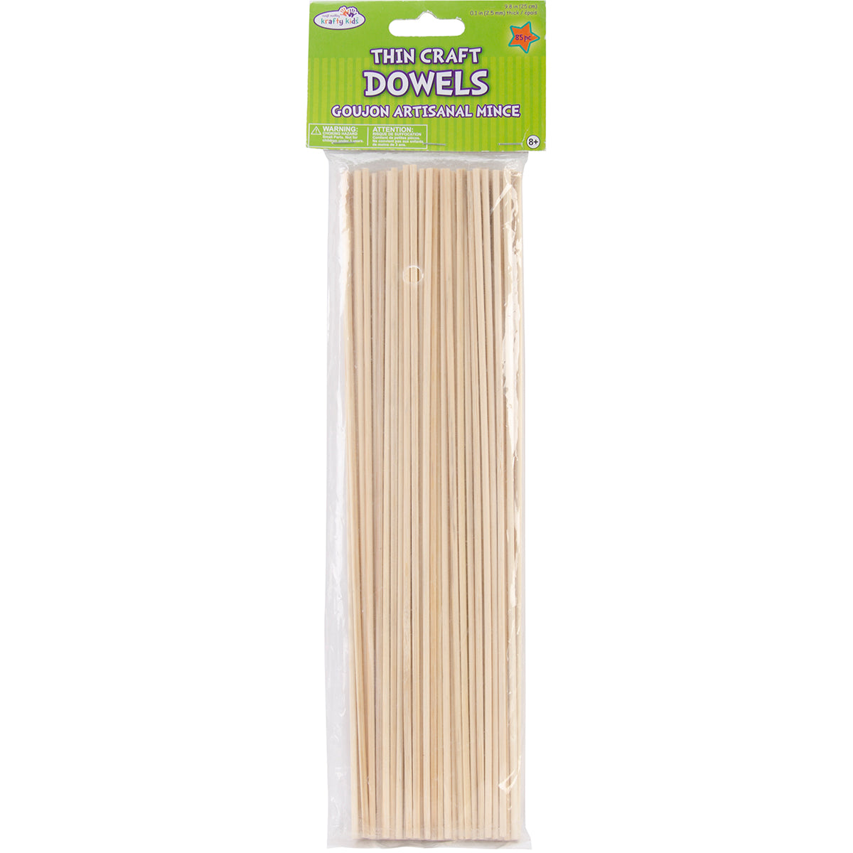 Wood Craft Dowels 10" Natural 1/8" 85/Pkg