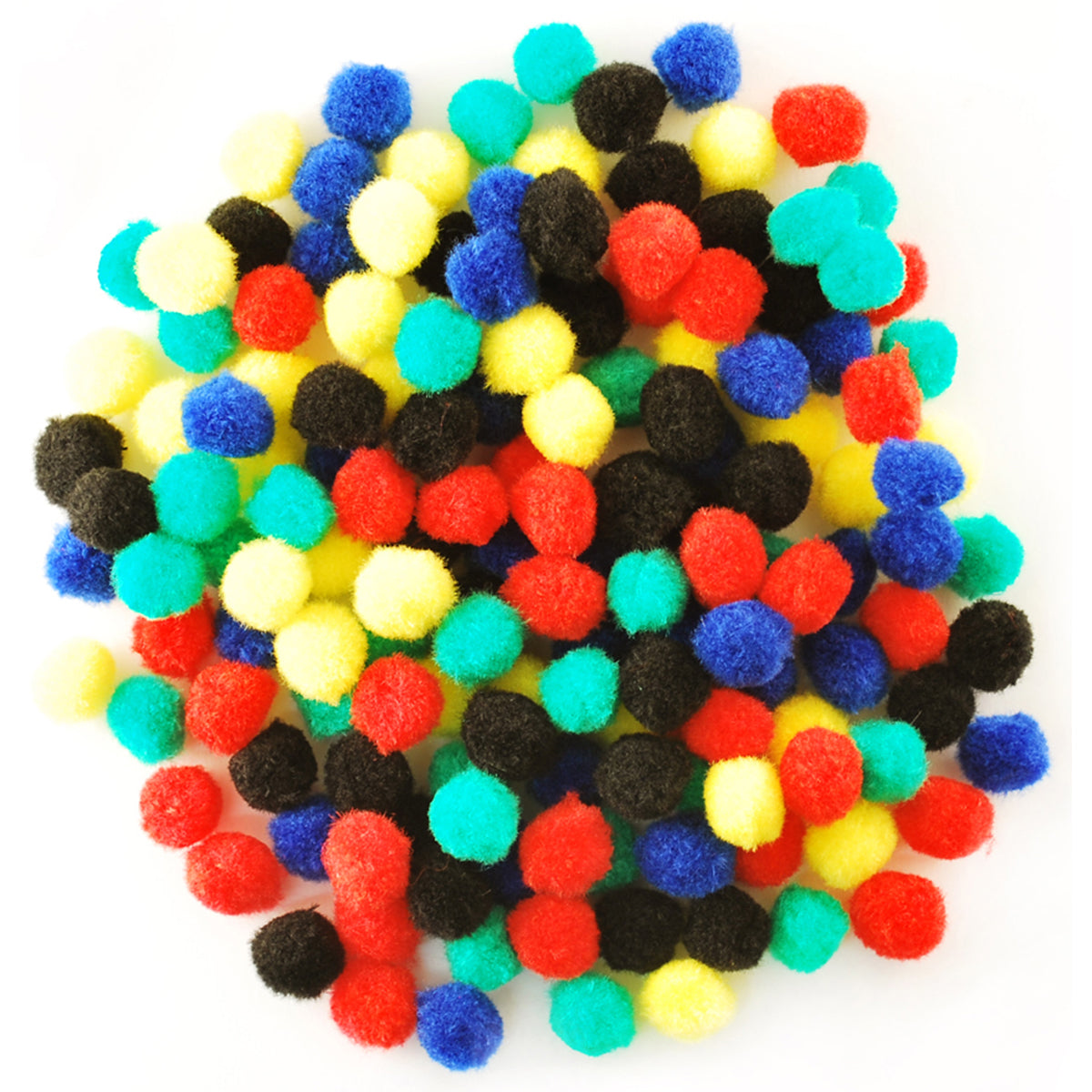 Mini Pom-Poms .5" 150/Pkg Primary