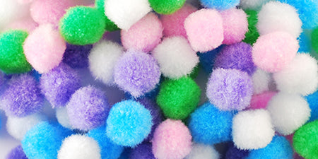Mini Pom-Poms .5" 150/Pkg Pastel