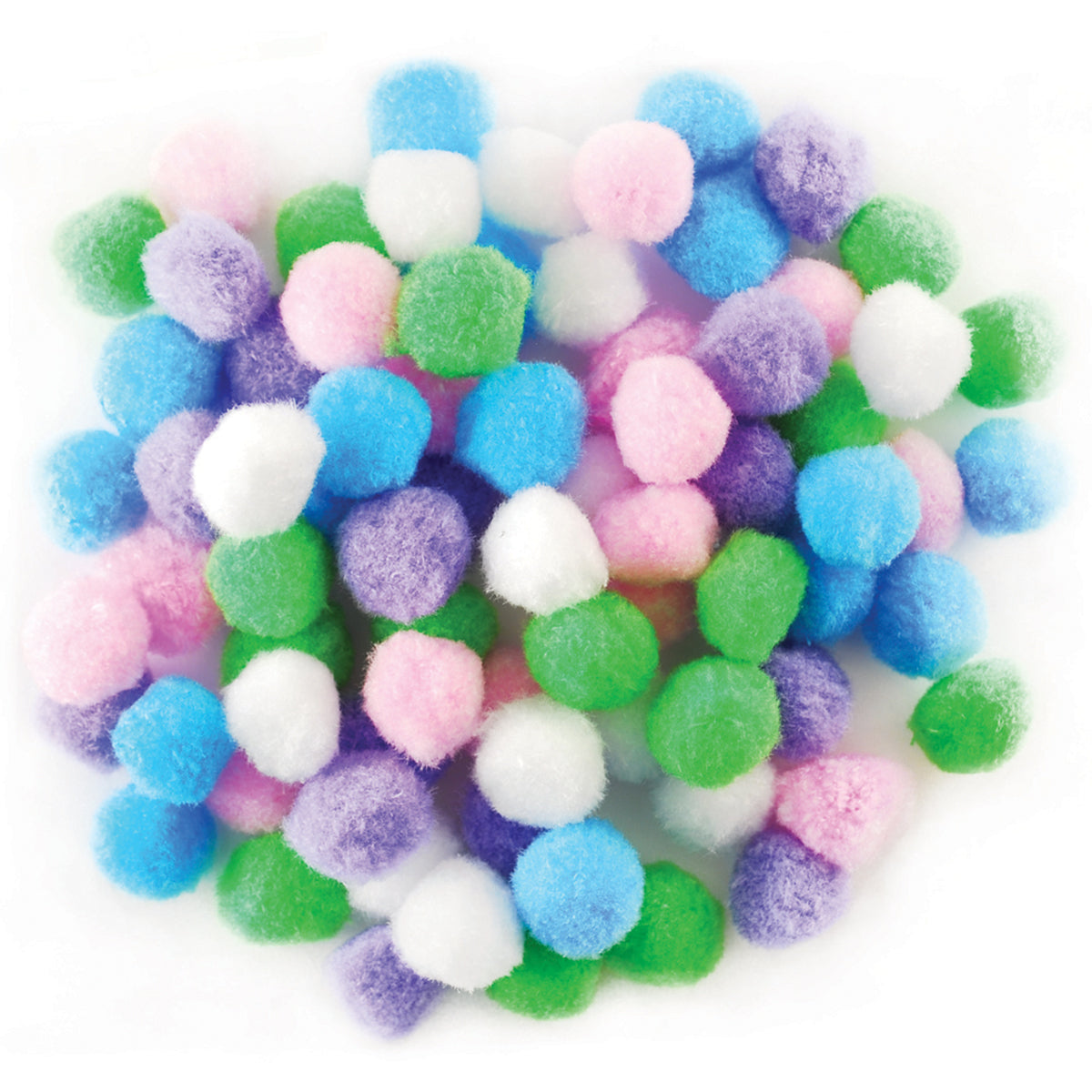 Pom-Poms 1" 80/Pkg Pastel