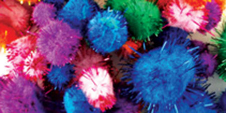 Glitter Pom-Poms Variety Pack 75/Pkg Assorted