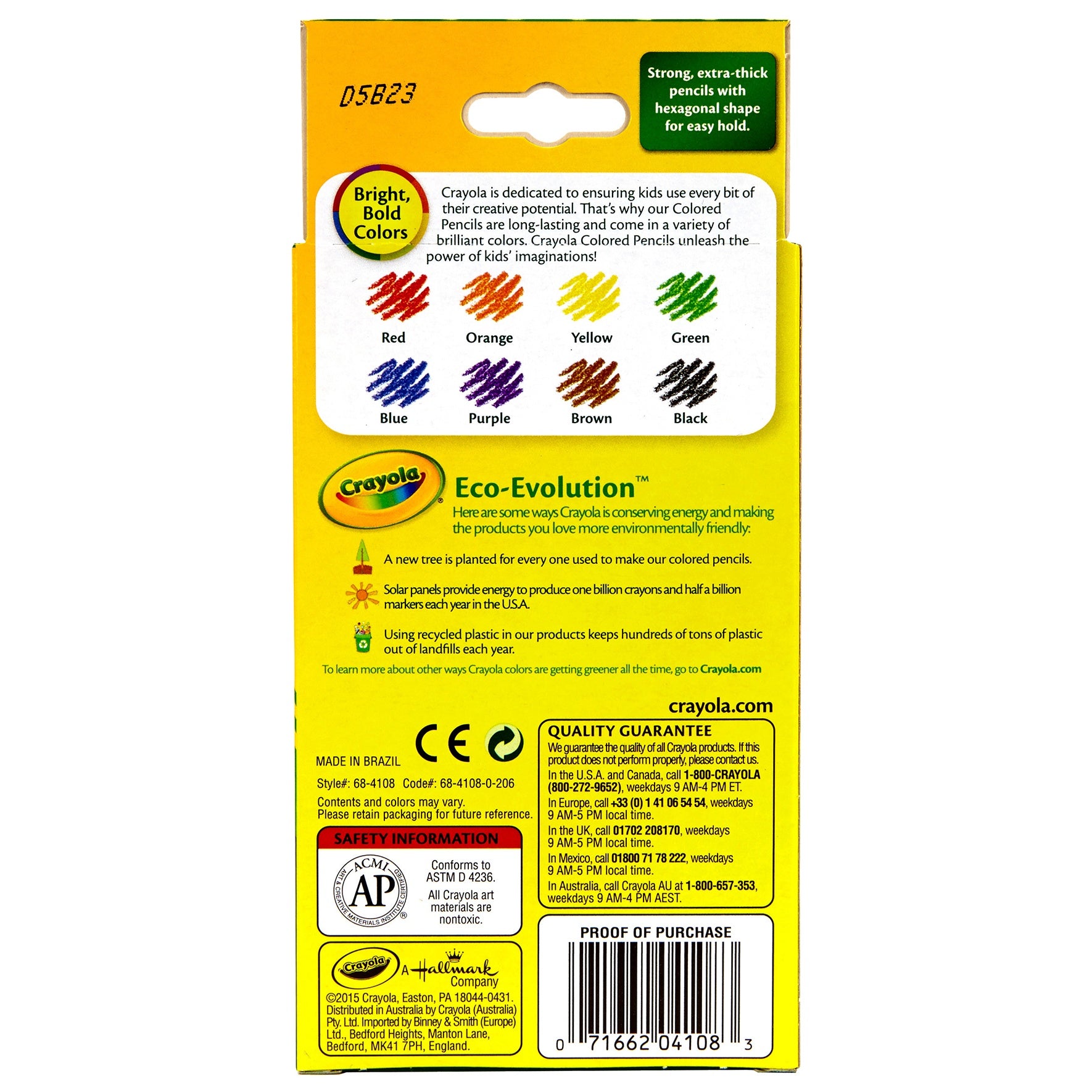 Crayola Write Start Colored Pencils 8/Pkg Long