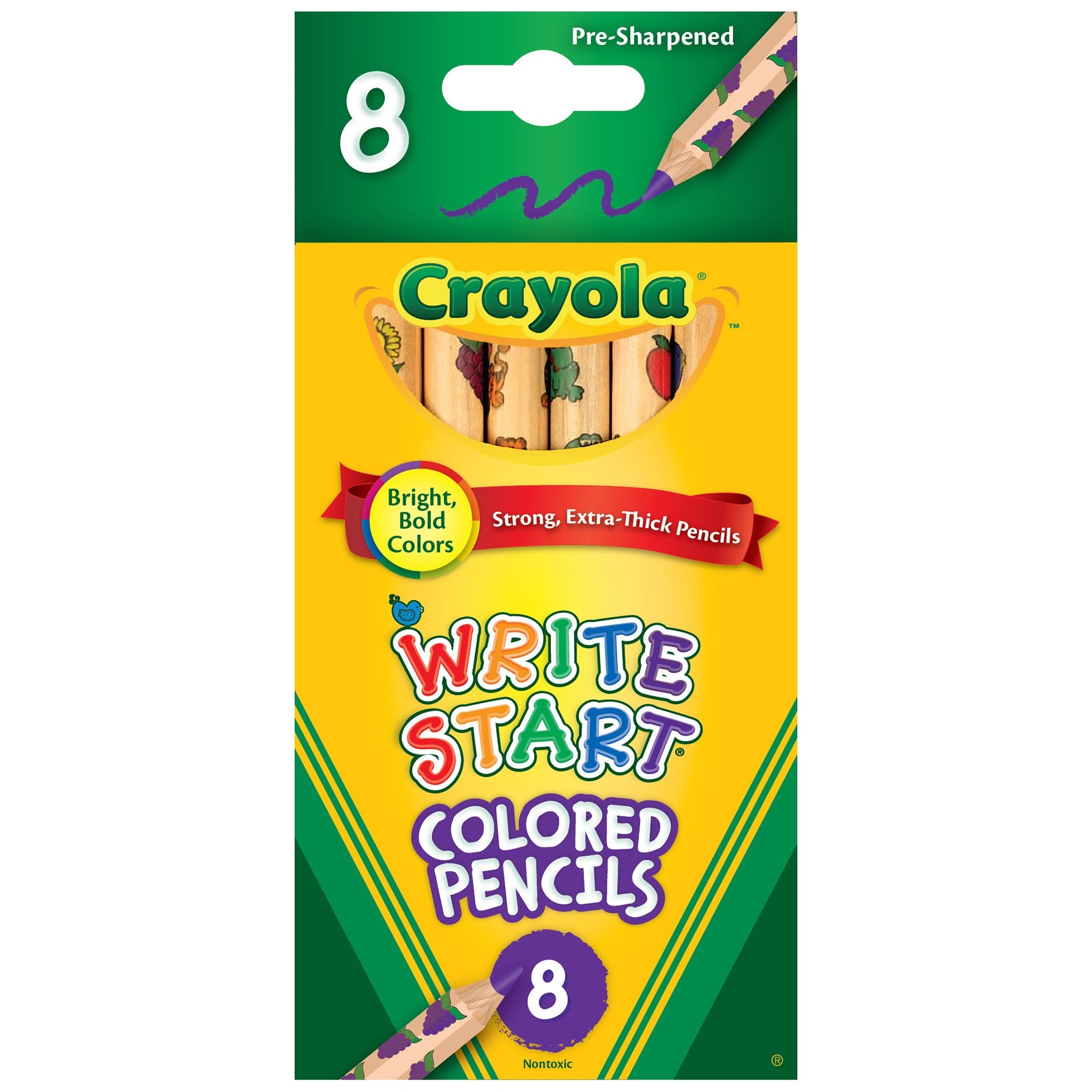 Crayola Write Start Colored Pencils 8/Pkg Long