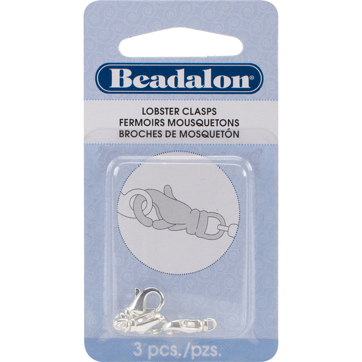 Lobster Swivel Clasps 15mm 13/Pkg Silver-Plated