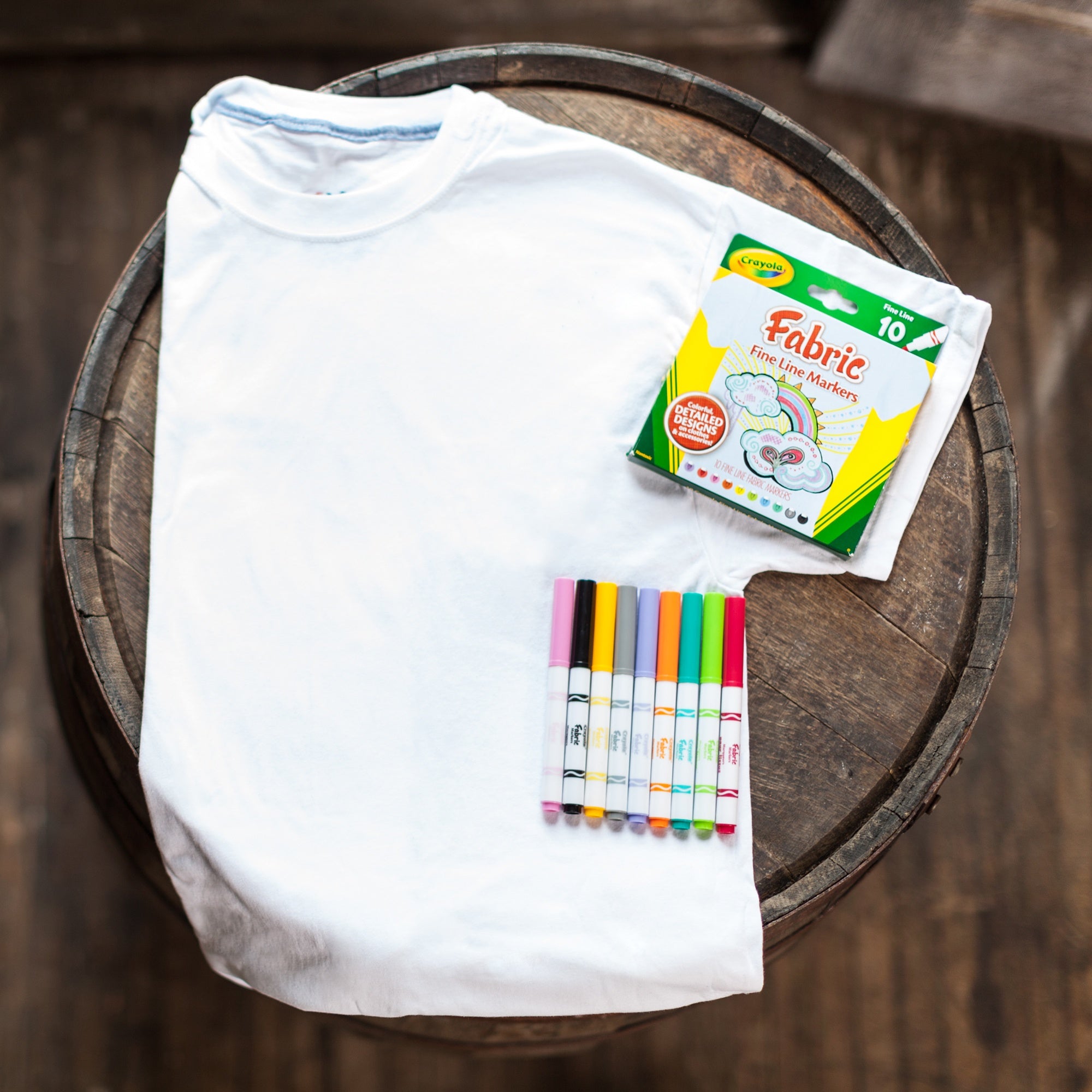 Crayola Fine Line Fabric Markers 10/Pkg