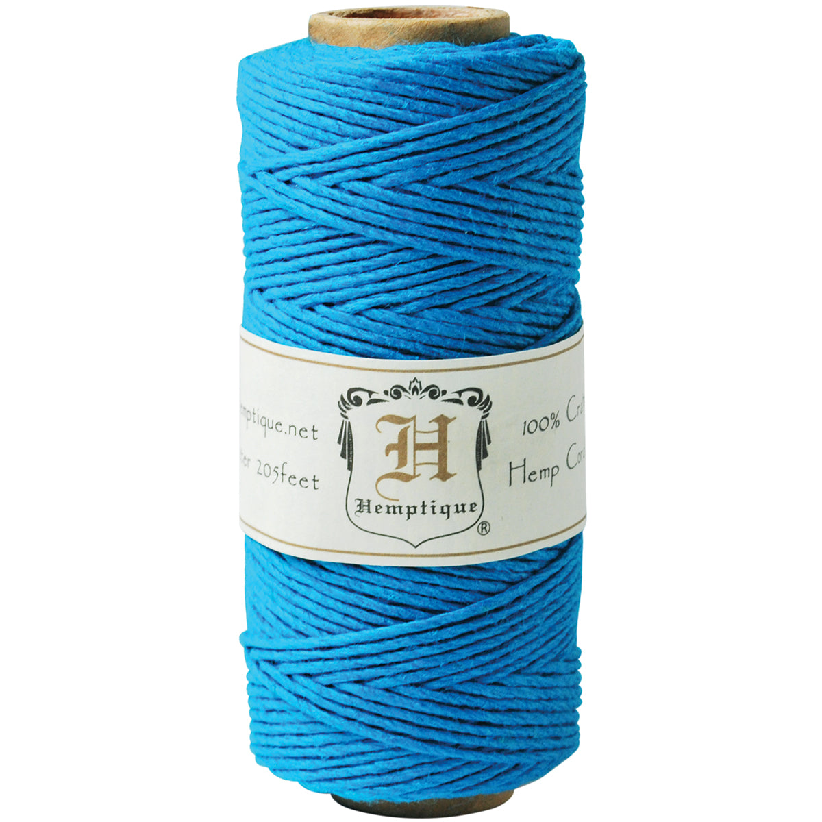 Hemp Cord Spool 20lb 205' Turquoise