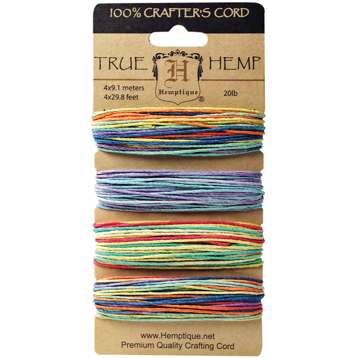 Hemp Cord Variegated 20lb 120' Variegated #2