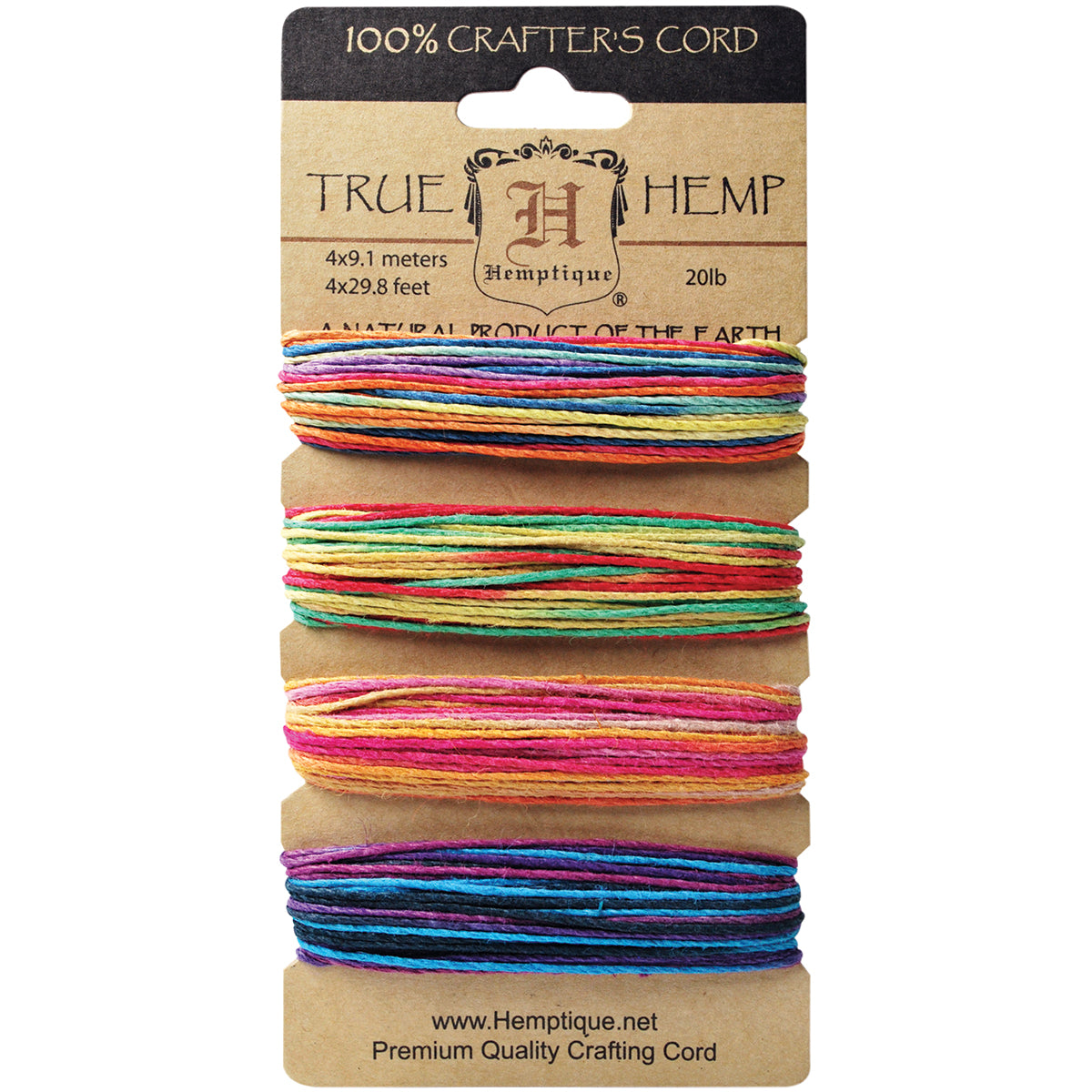 Hemp Cord Variegated 20lb 120' Variegated #3